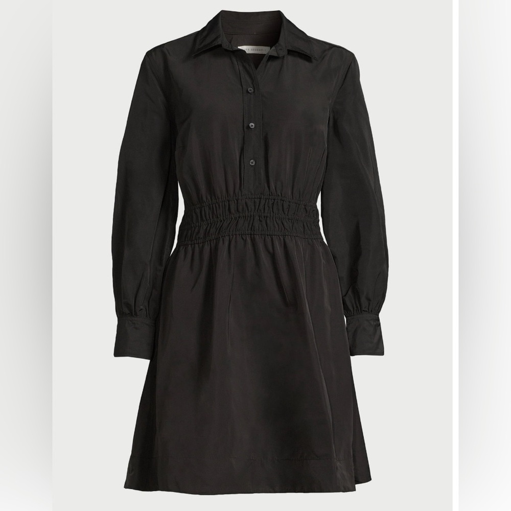 Free Assembly black mini shirt dress with long sleeves Size Small